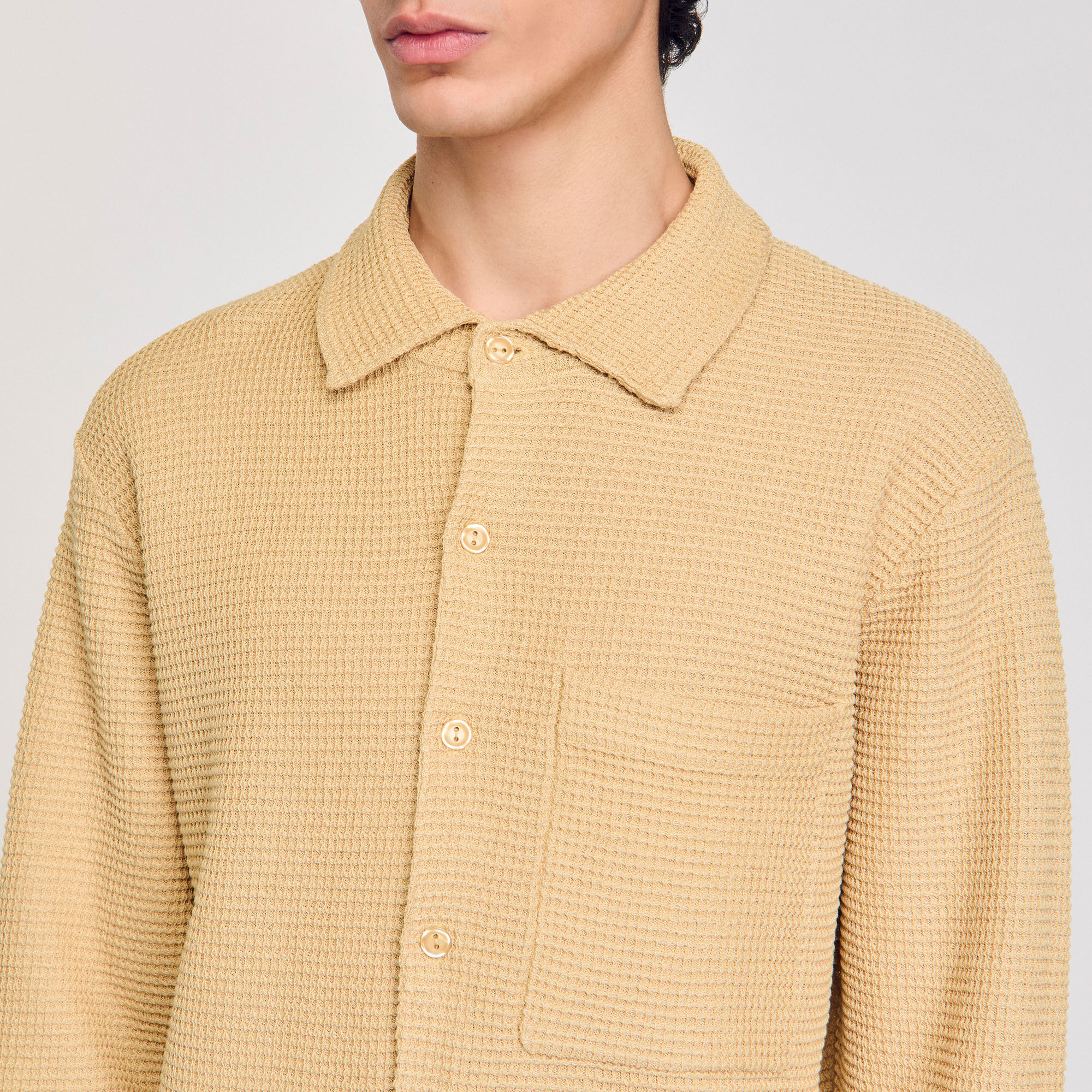 Overhemd oversized gebreid