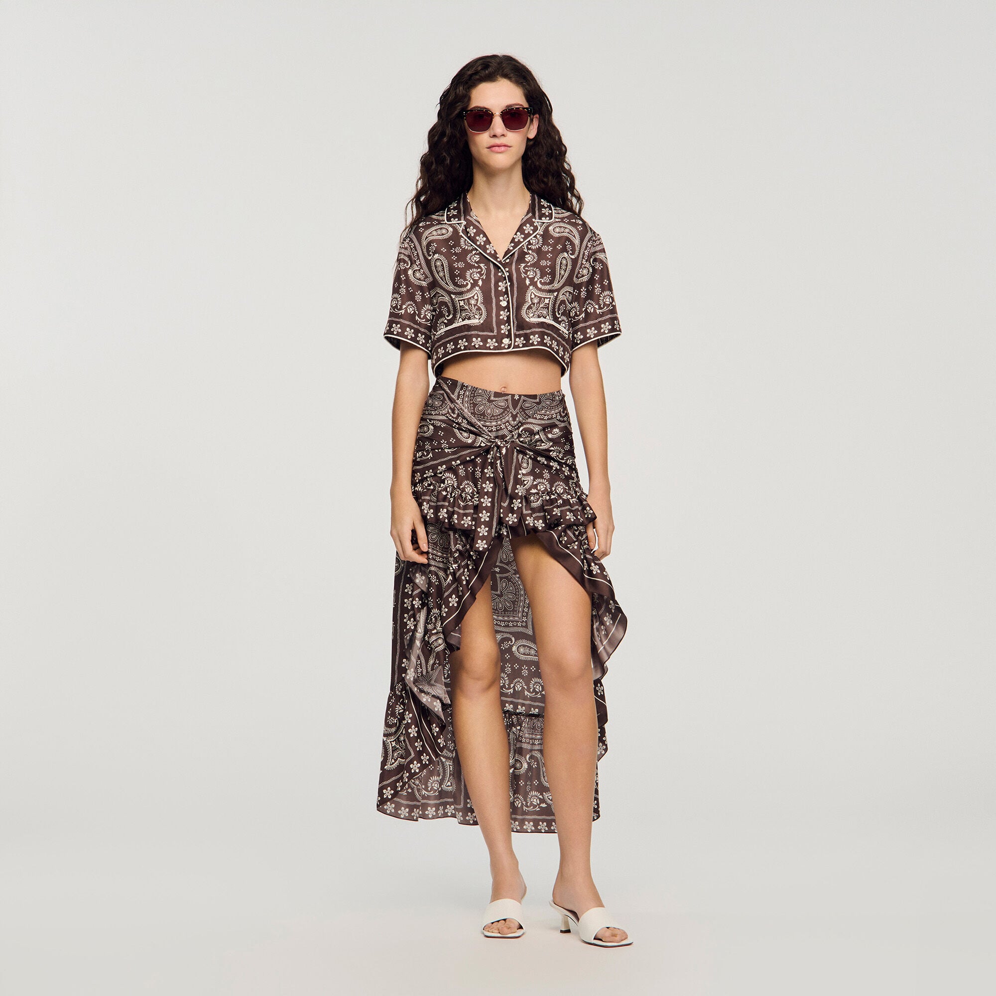 Korte rok bandana print