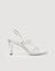Leren sandalen met brede hak