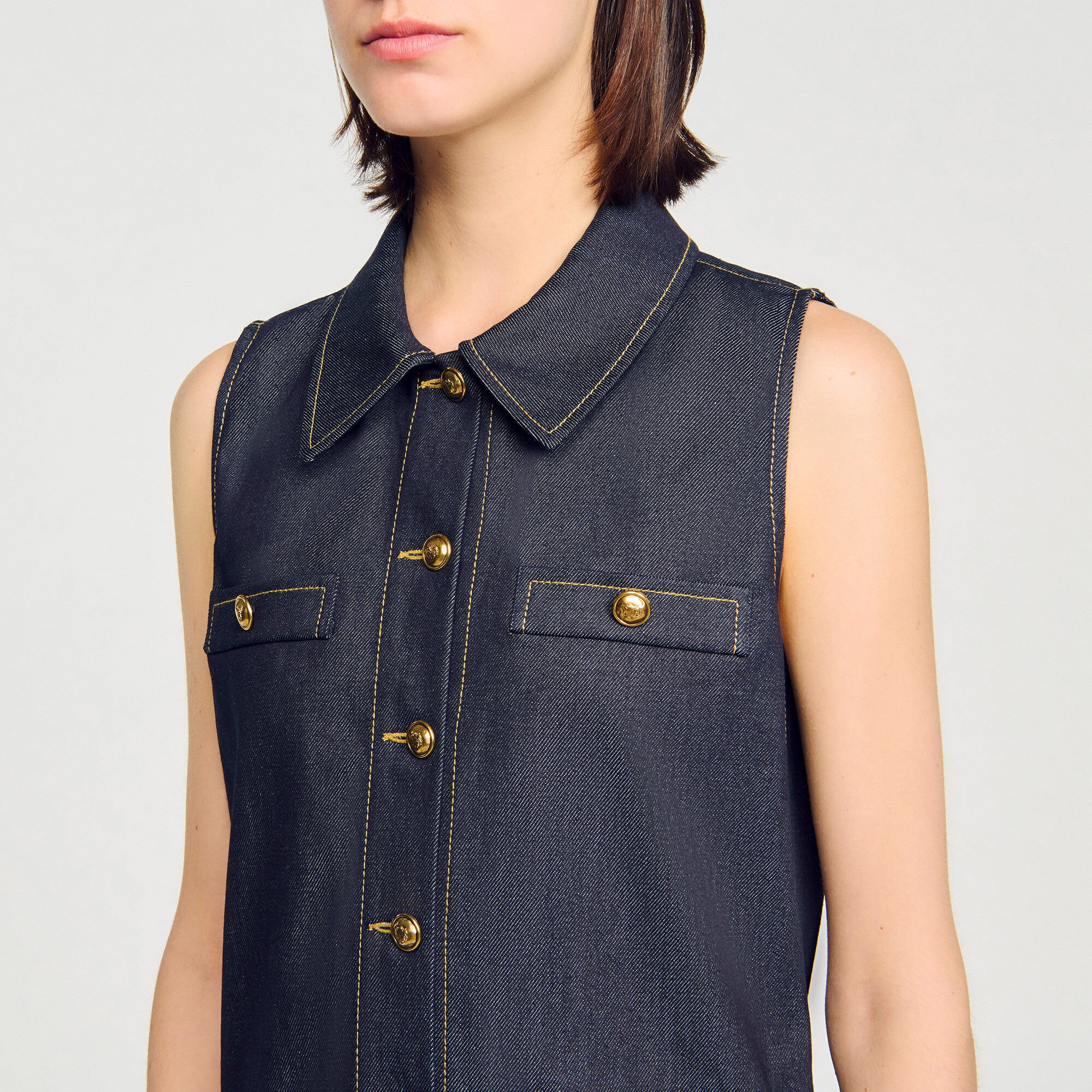 Korte denim jurk