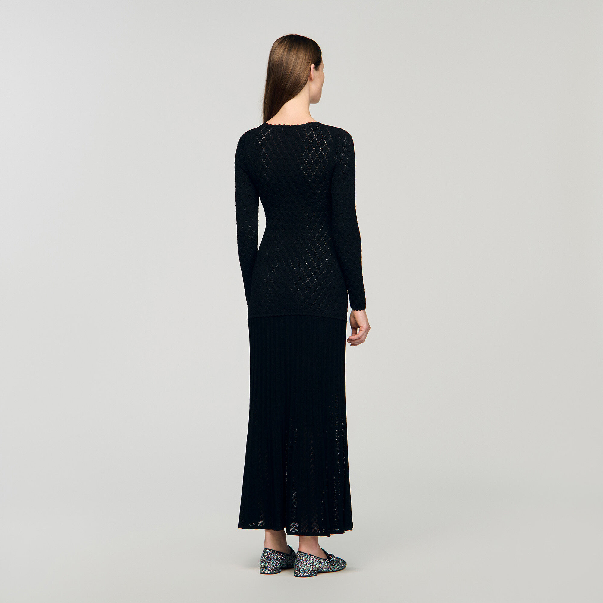 Lange jurk fantasietricot