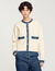 Cardigan vest met denim