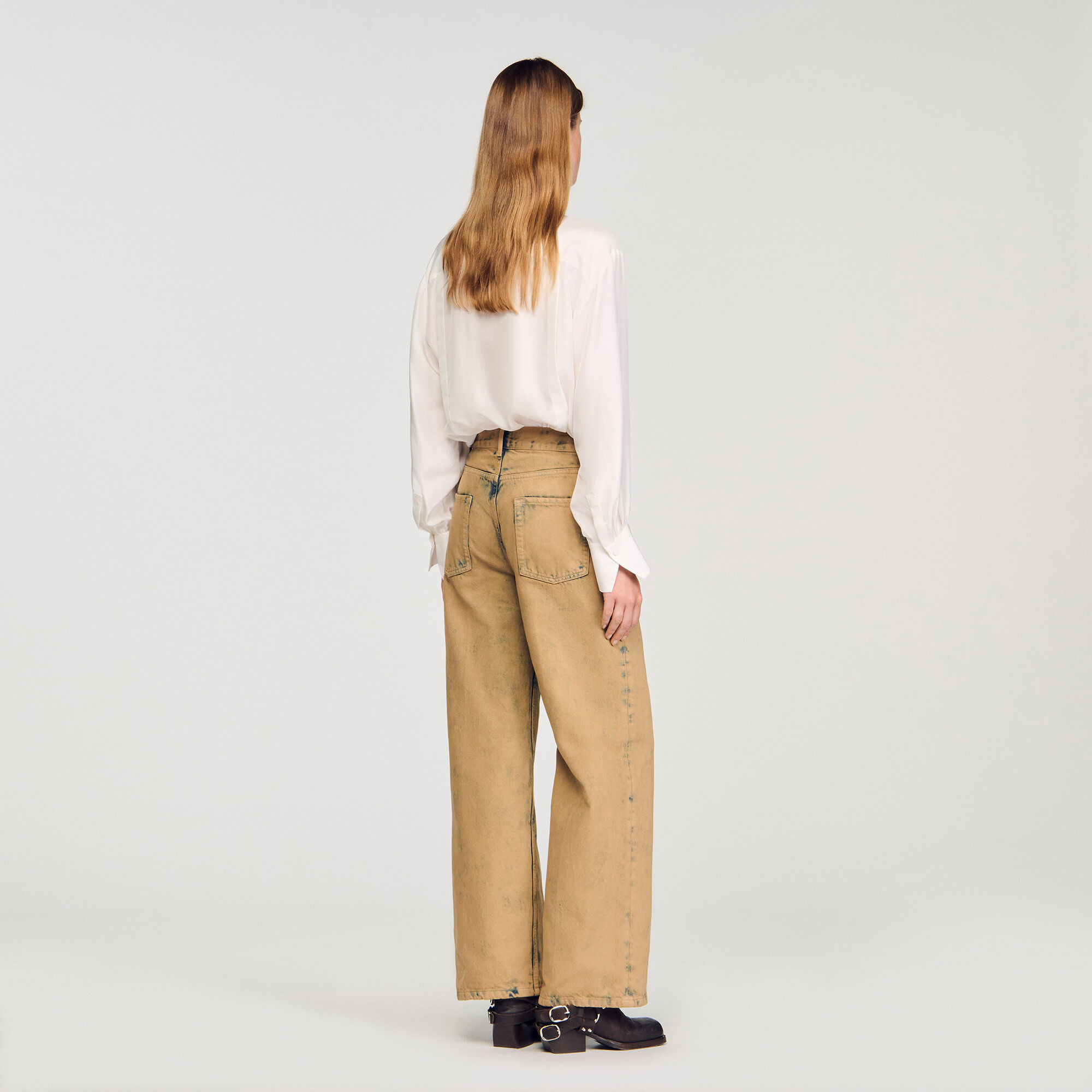Jeans wijd stone washed