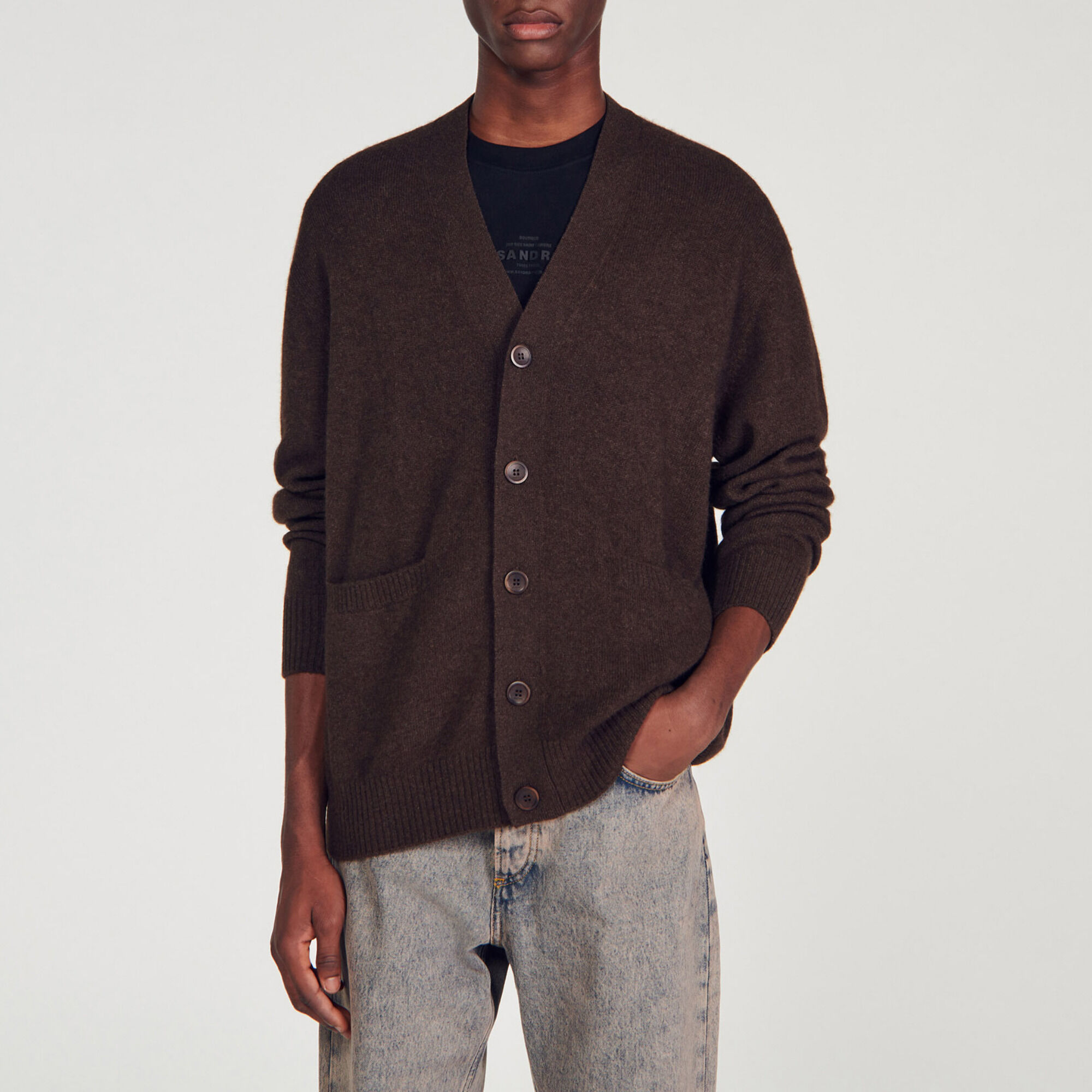 Cardigan van jak wol