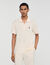 Poloshirt met leren logo