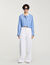Overhemdblouse kort gestreept