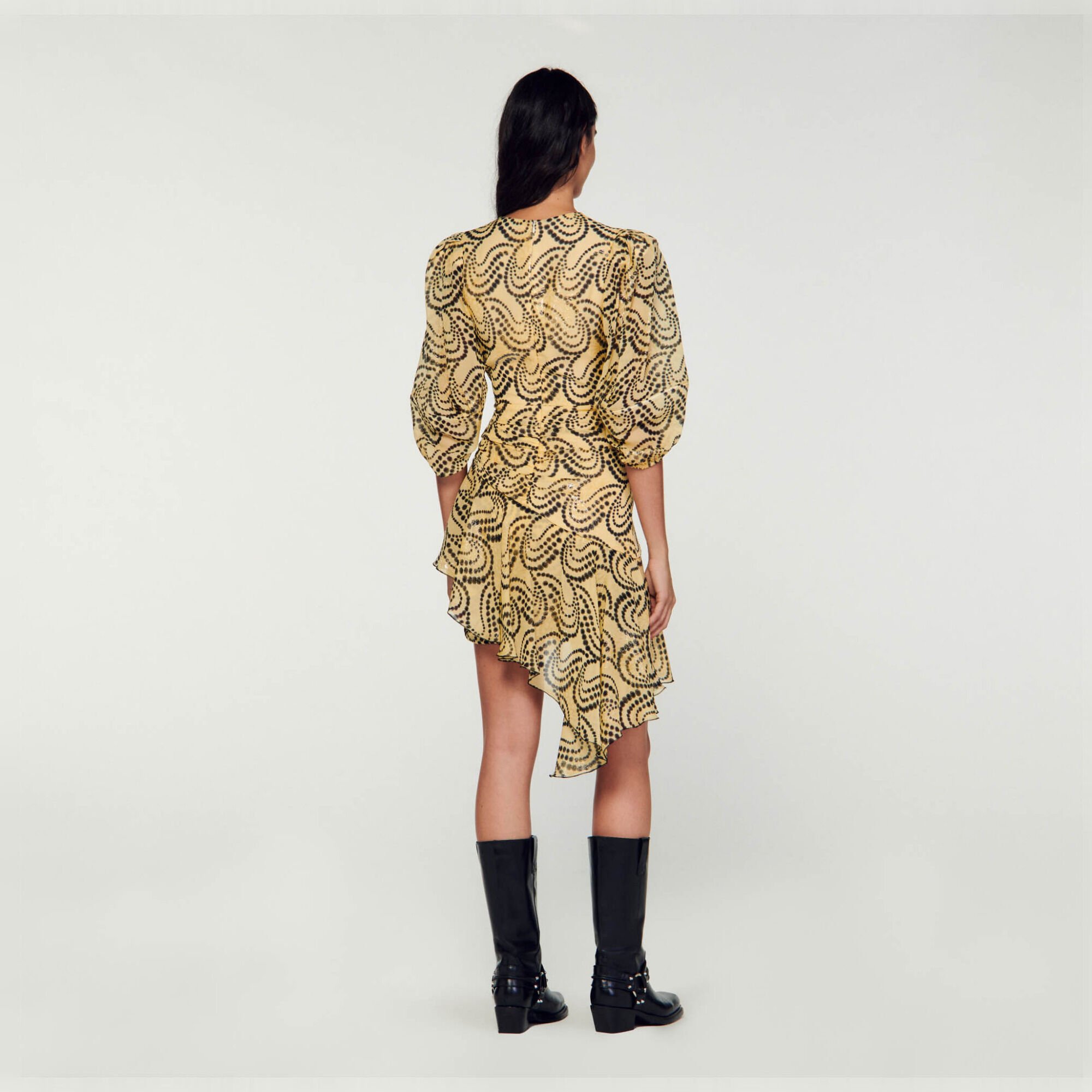 Asymmetrische jurk met Paisley print