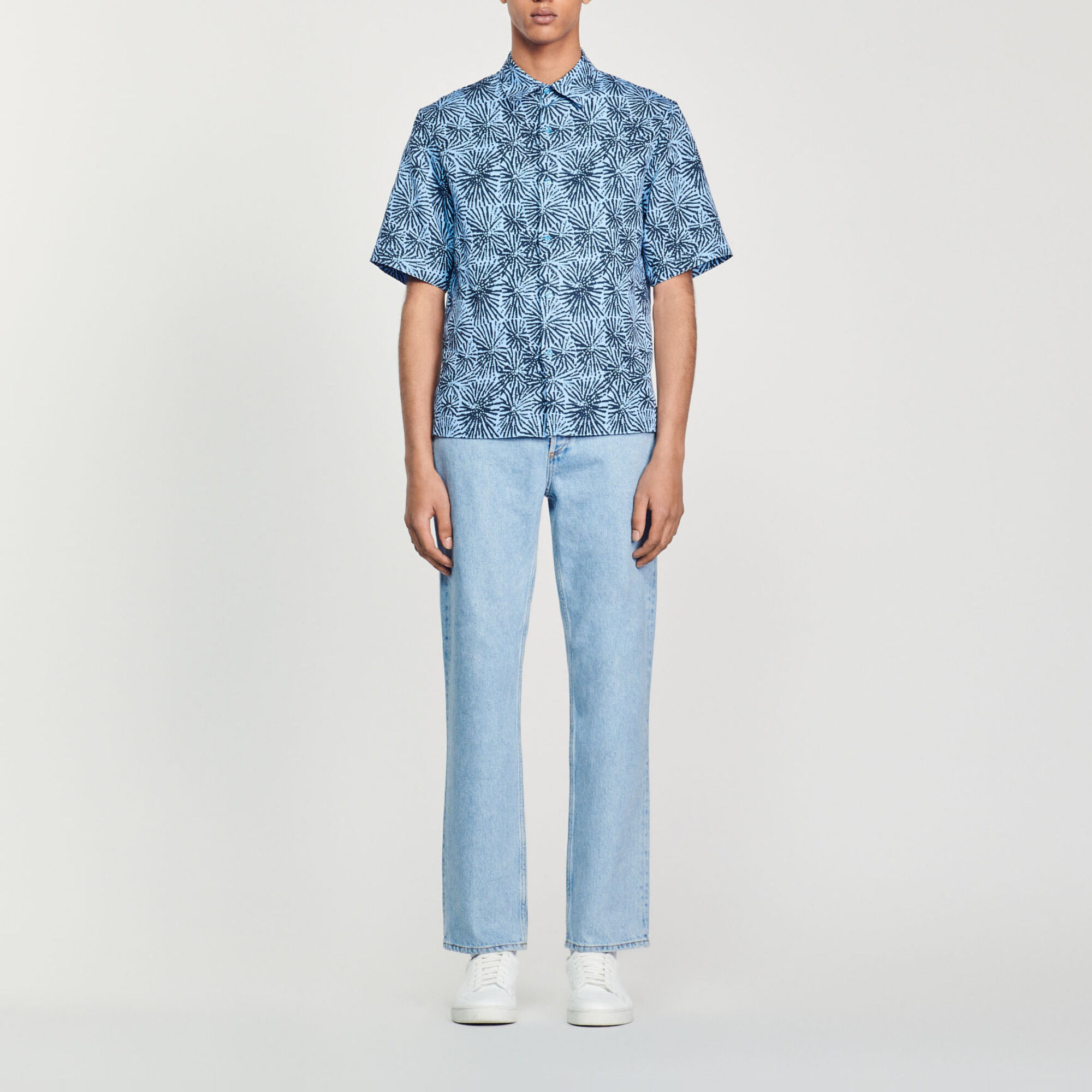 Oversized overhemd met print