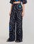 Pantalon zijde Spirales print