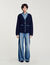 Cardigan vest met denim