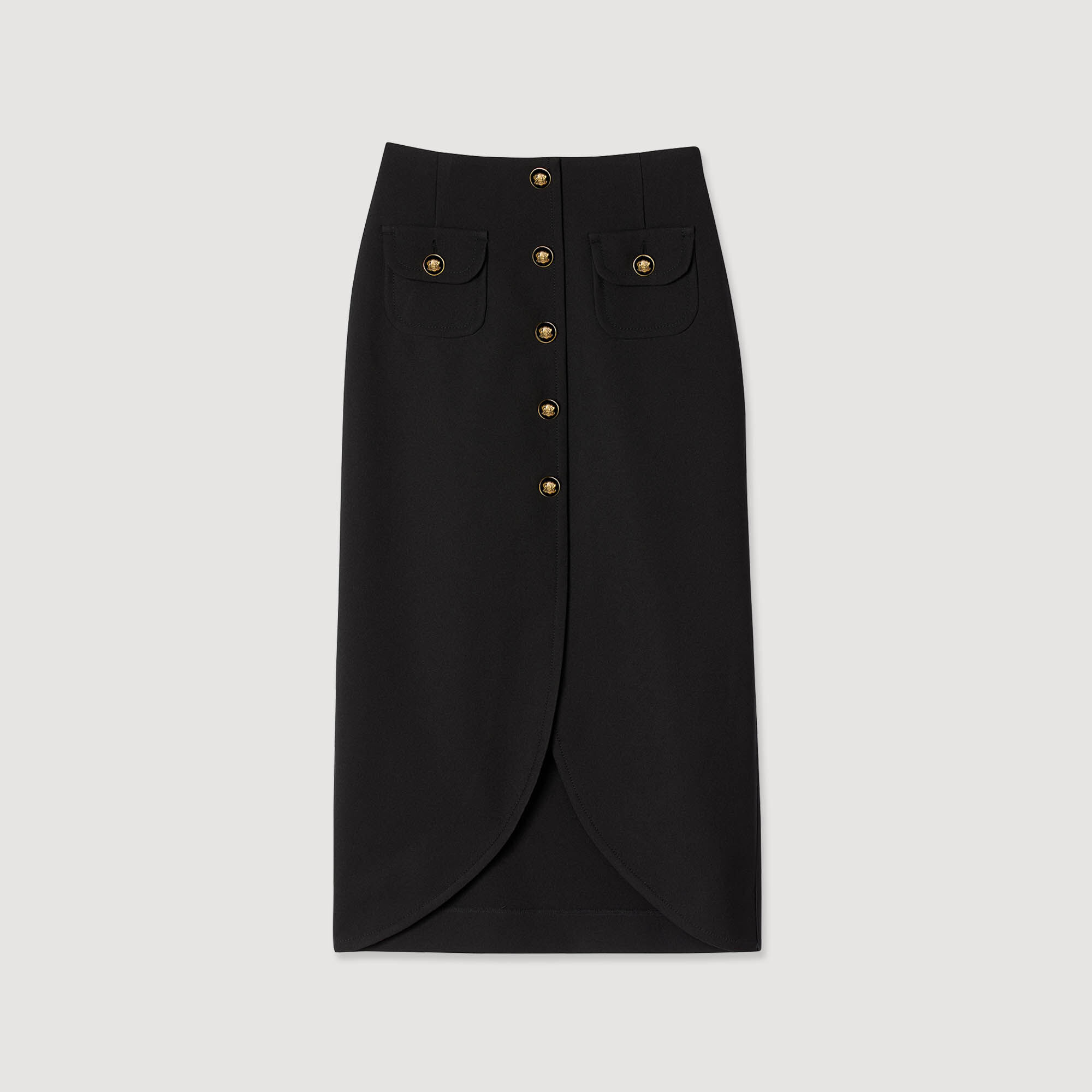 Midi rok met knopen
