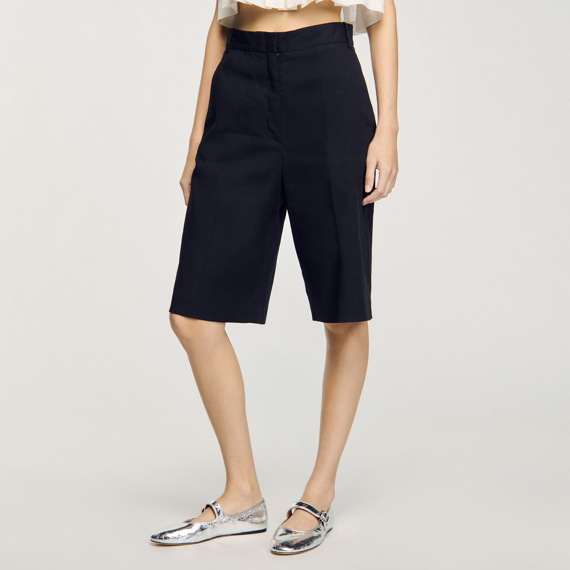 Bermuda linnenmix Sandro Dames