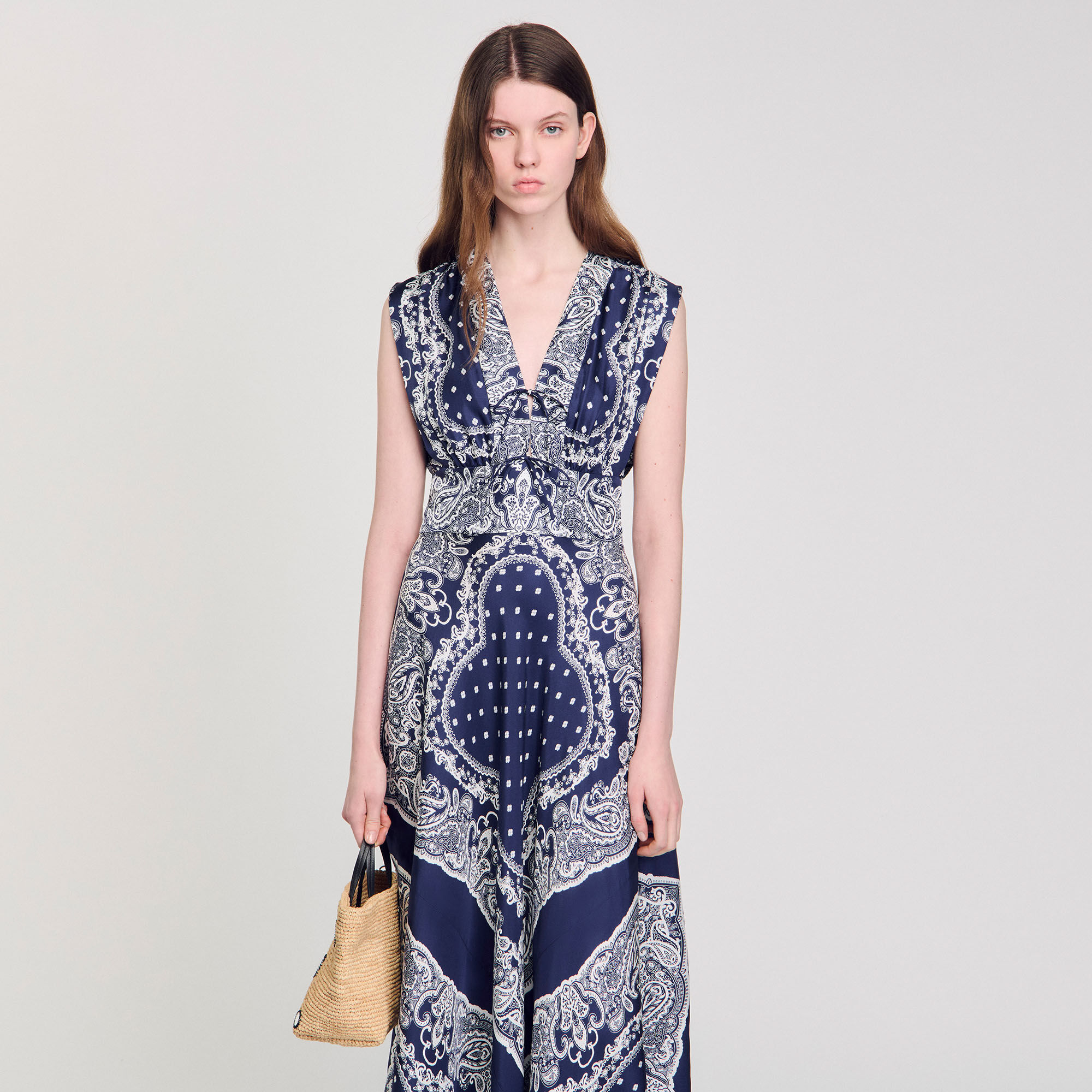 Lange jurk bandana print