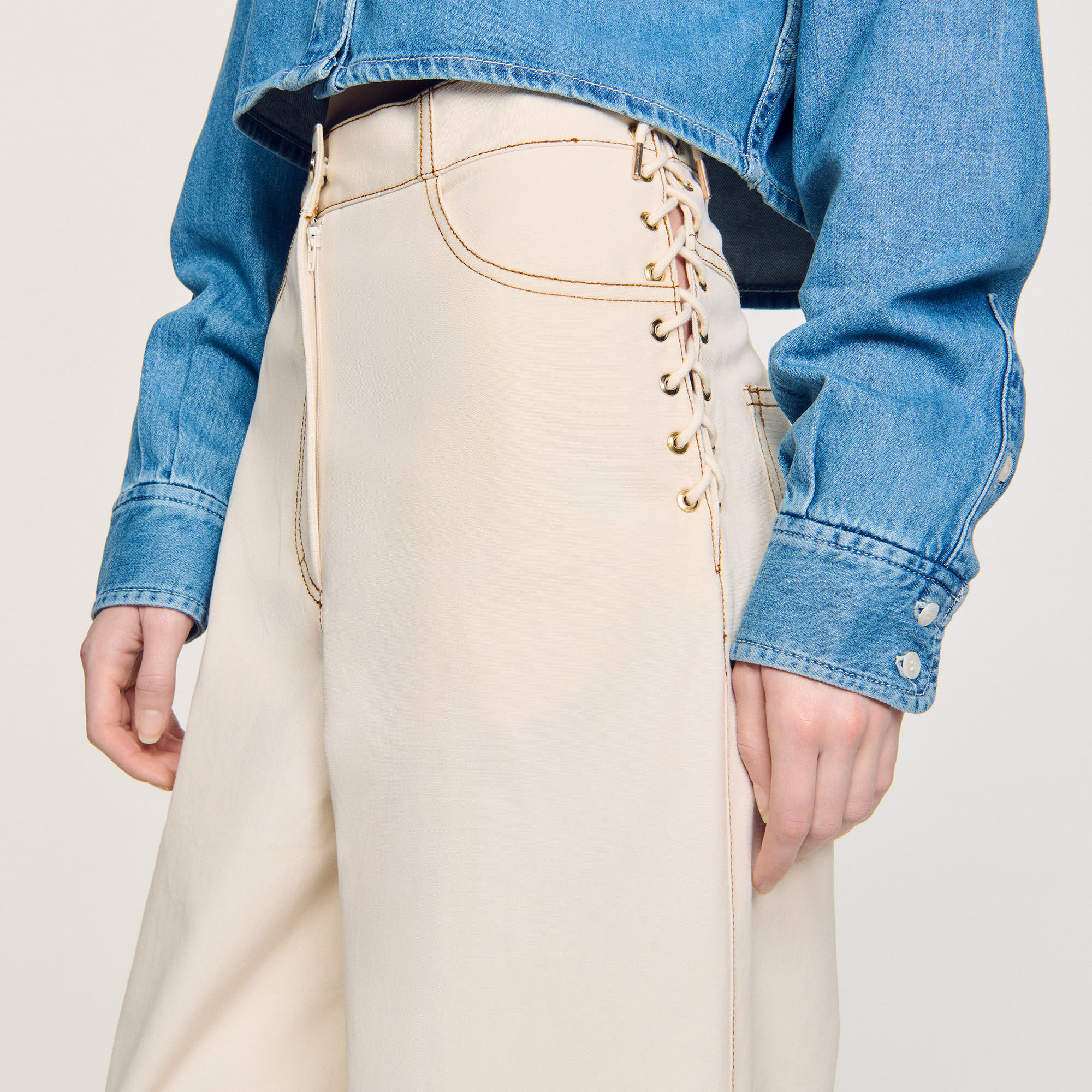 Jeans met veters