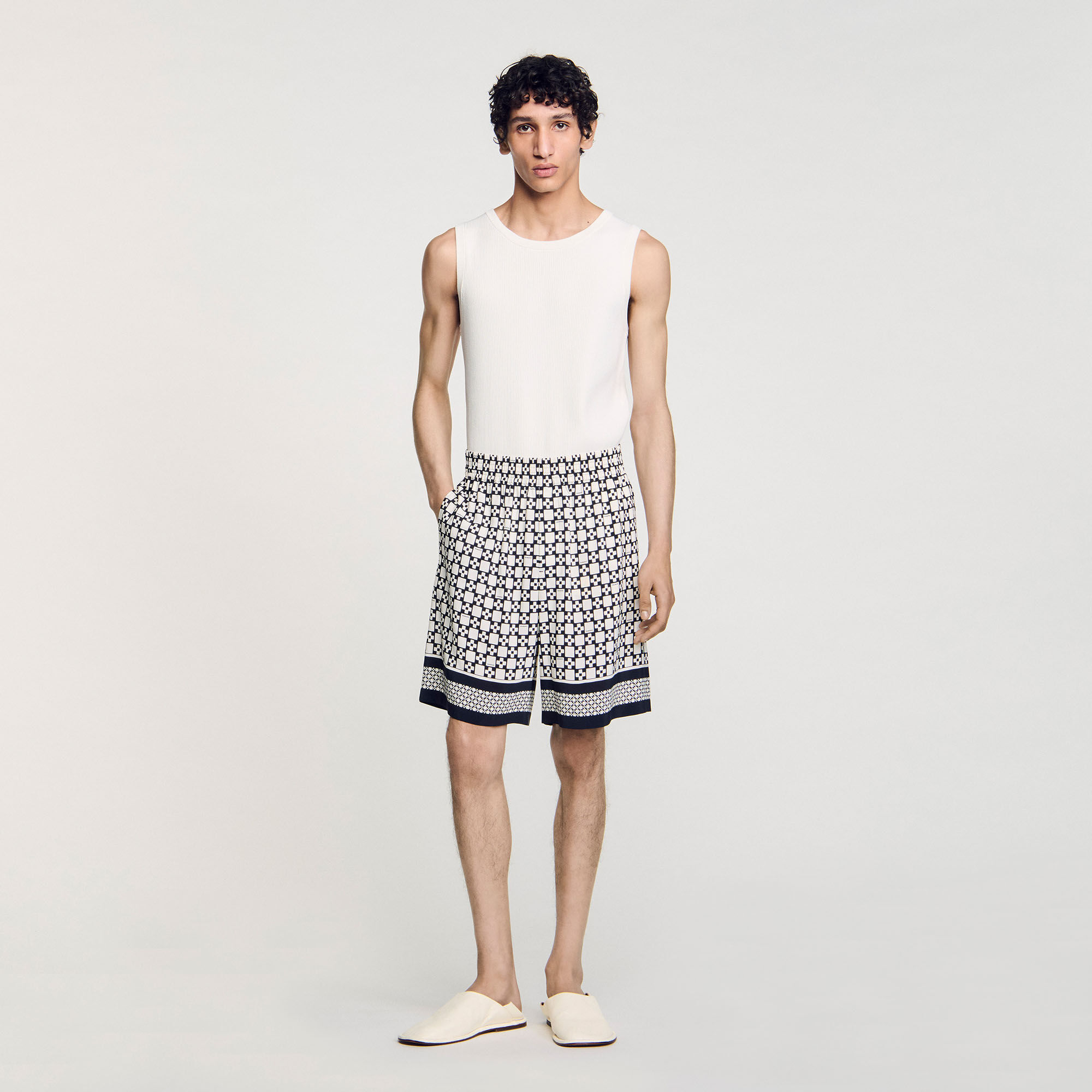 Bermuda short Square Cross print