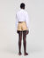 Overhemdblouse met plastron van kant