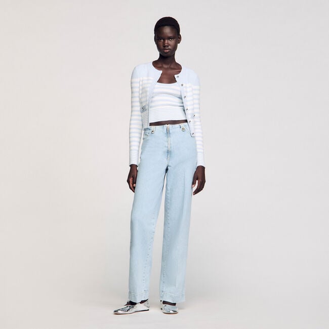 Jeans wijd stone washed