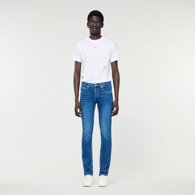 Slimfit jeans met Waterless bleekproces