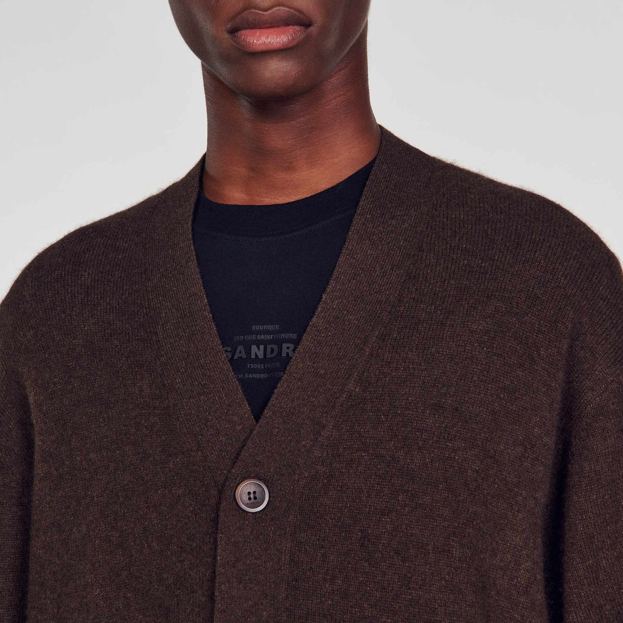 Cardigan van jak wol