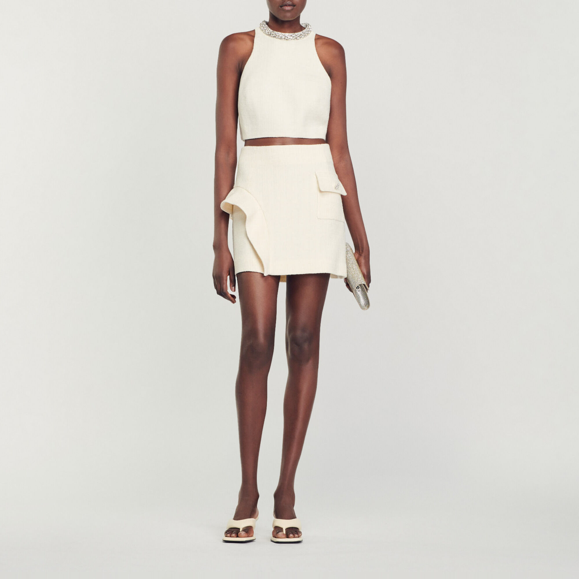 Korte rok met volant