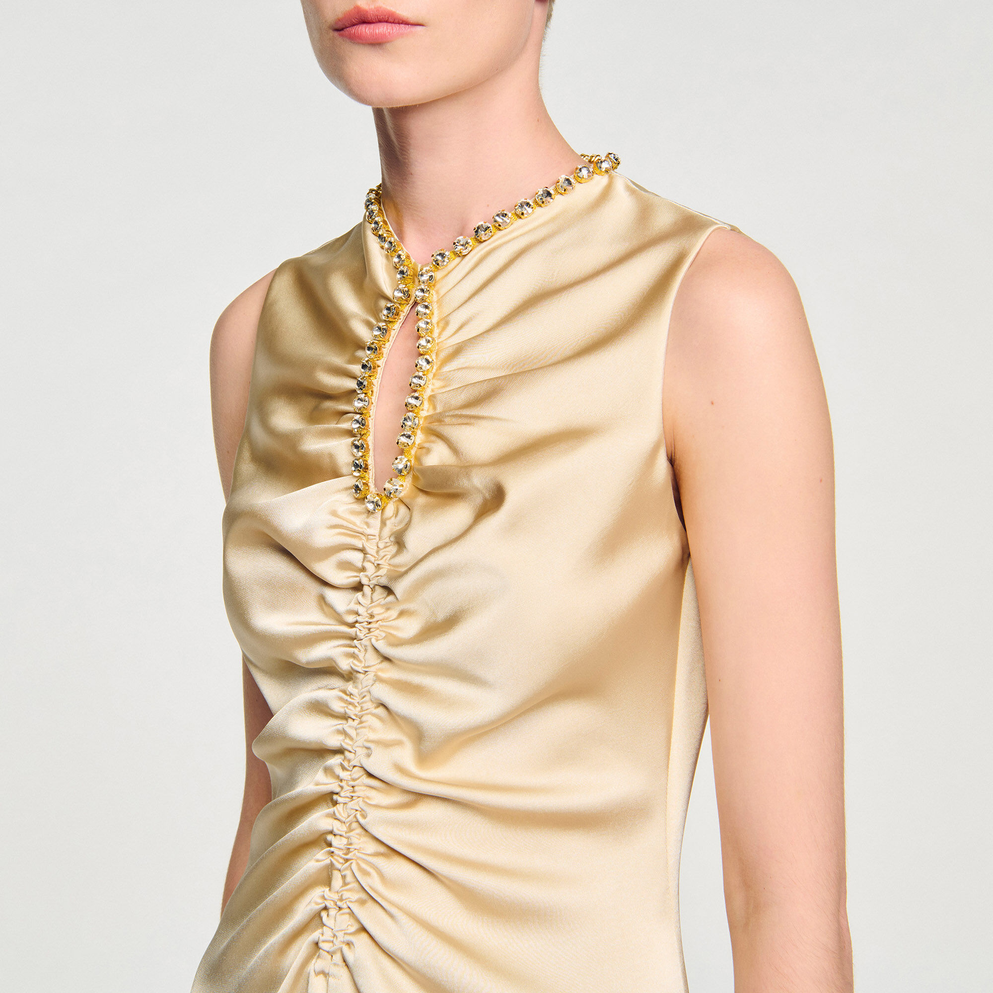 Midi jurk met stras