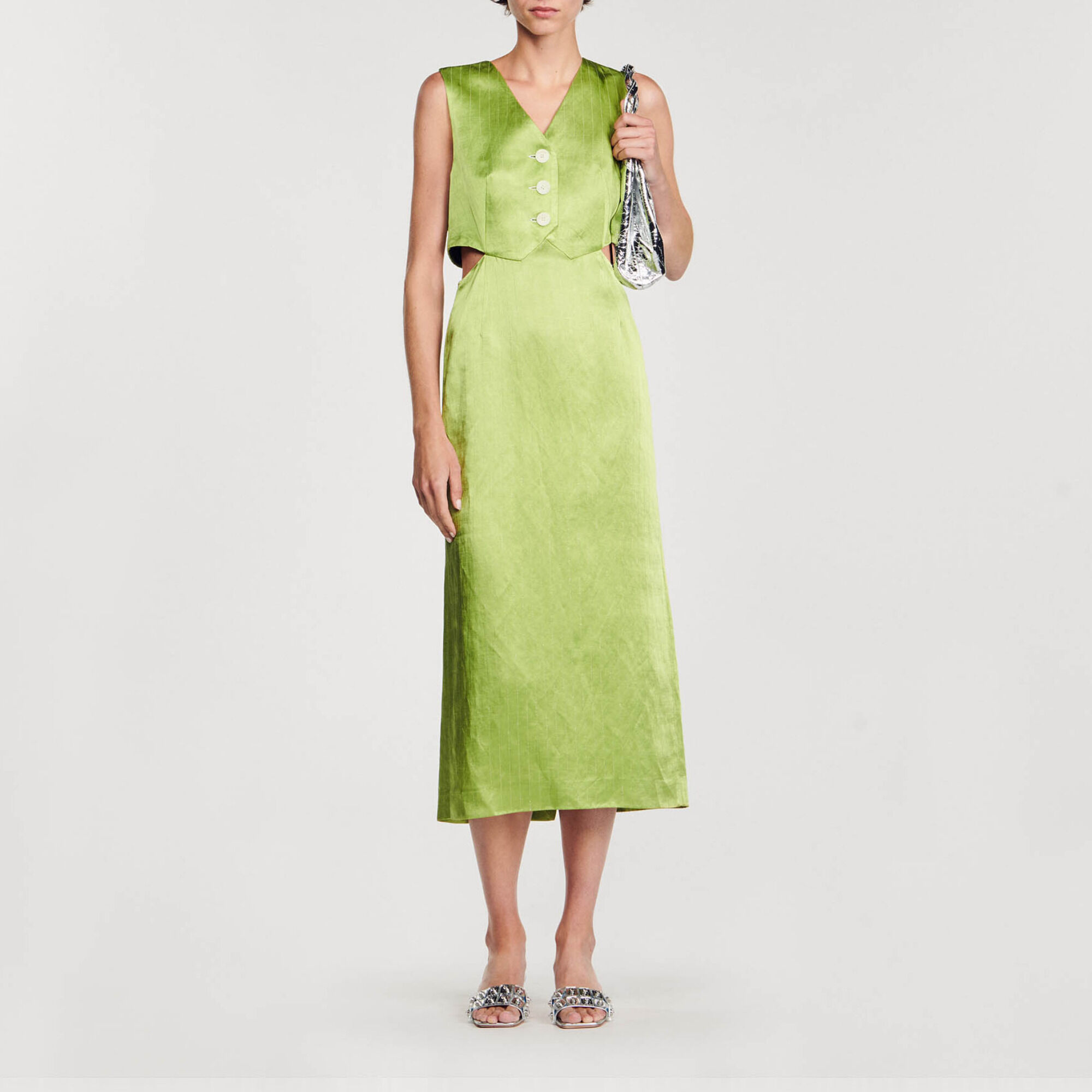 Midi jurk groen shop
