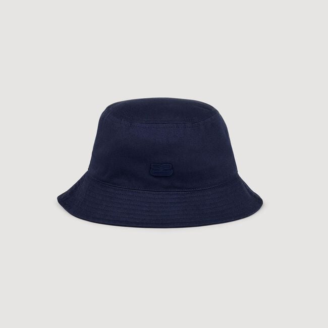 Bucket hat katoen met patch
