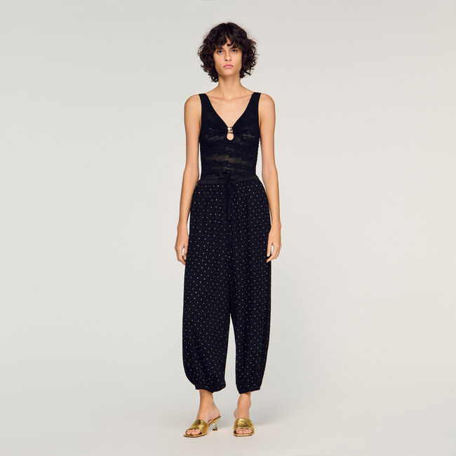 Body tricot met sieraad details