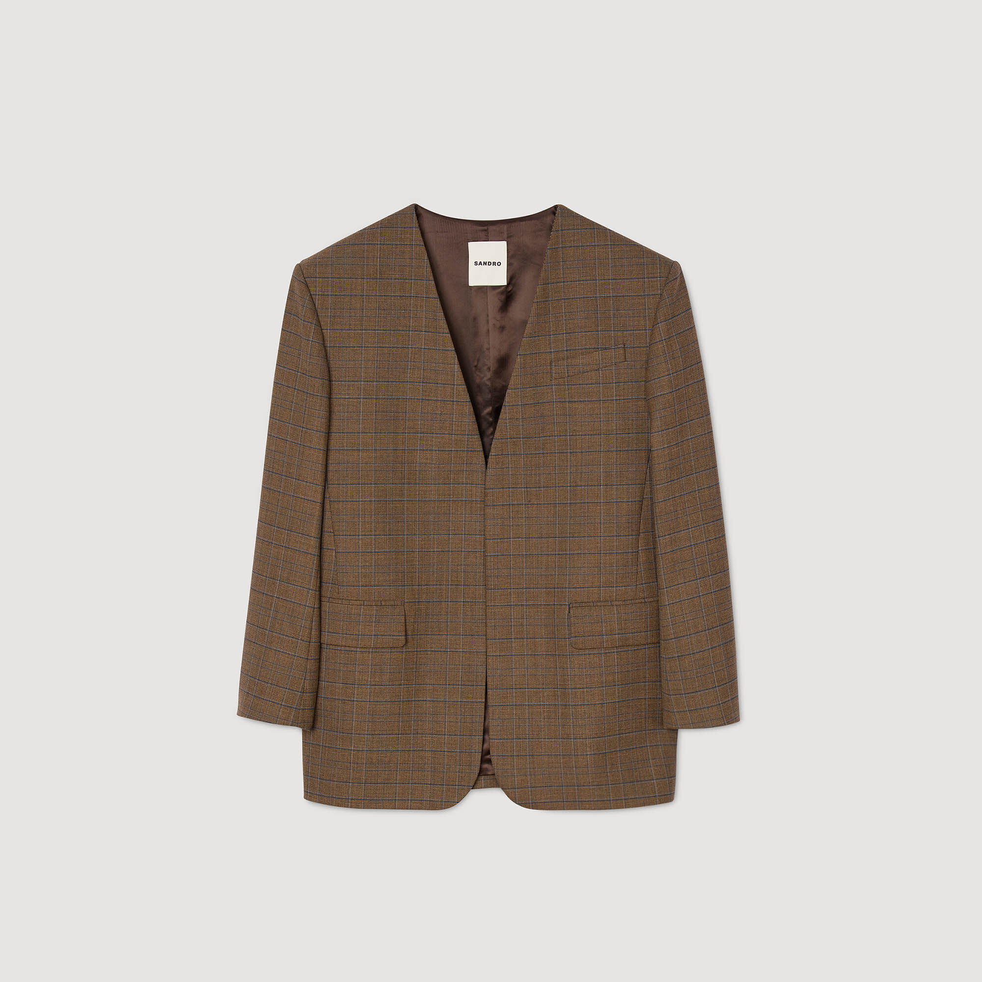 Oversized geruit jasje