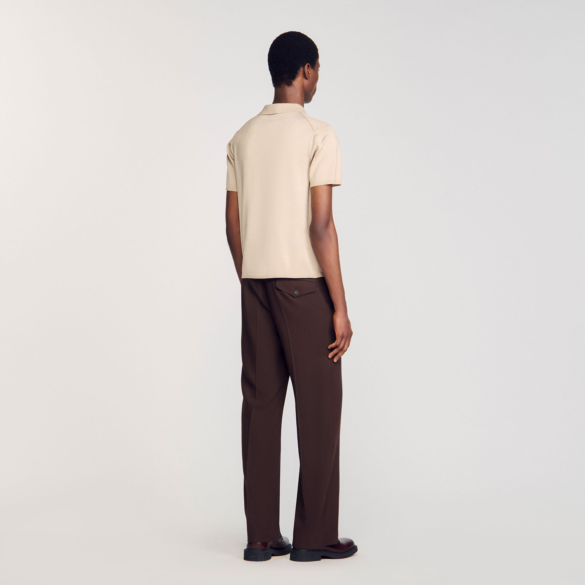 Tricot poloshirt met korte mouwen