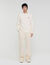 Sweatshirt oversized met leren patch