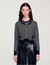 Cardigan vest geruit jacquard