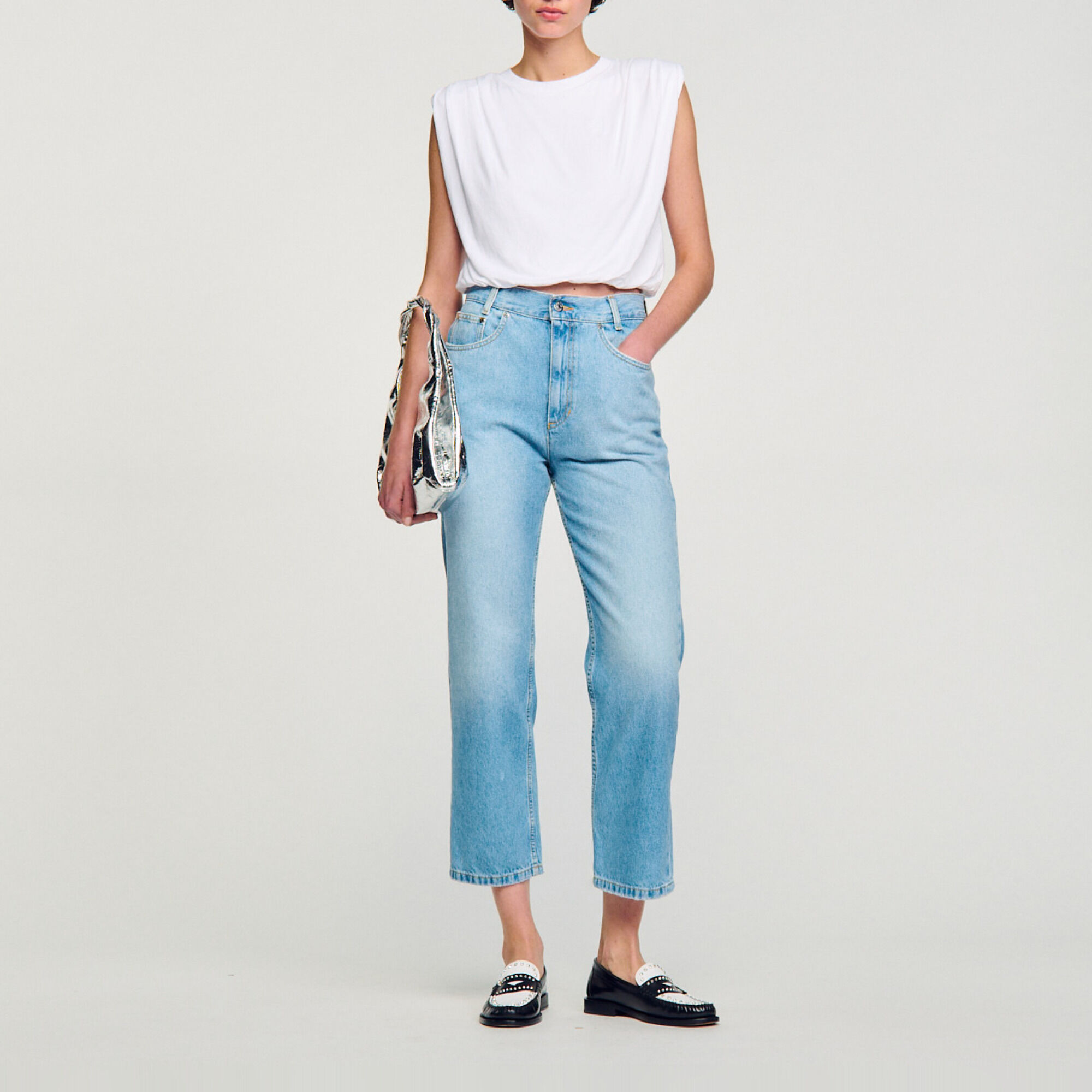 Kort katoenen T-shirt