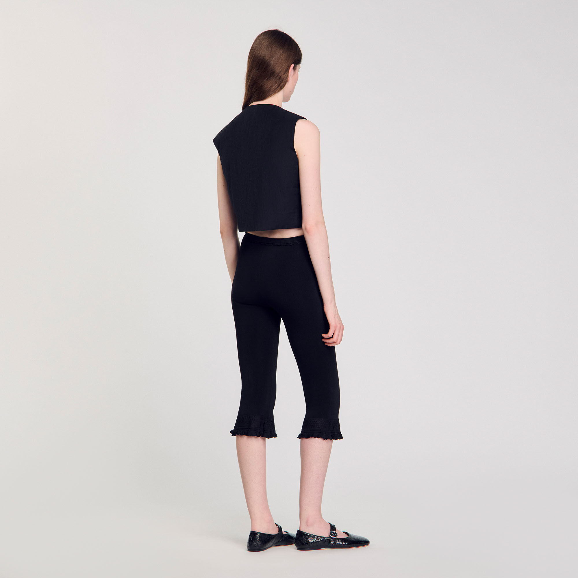 Korte top geplooid