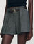 Geplooide short met ceintuur