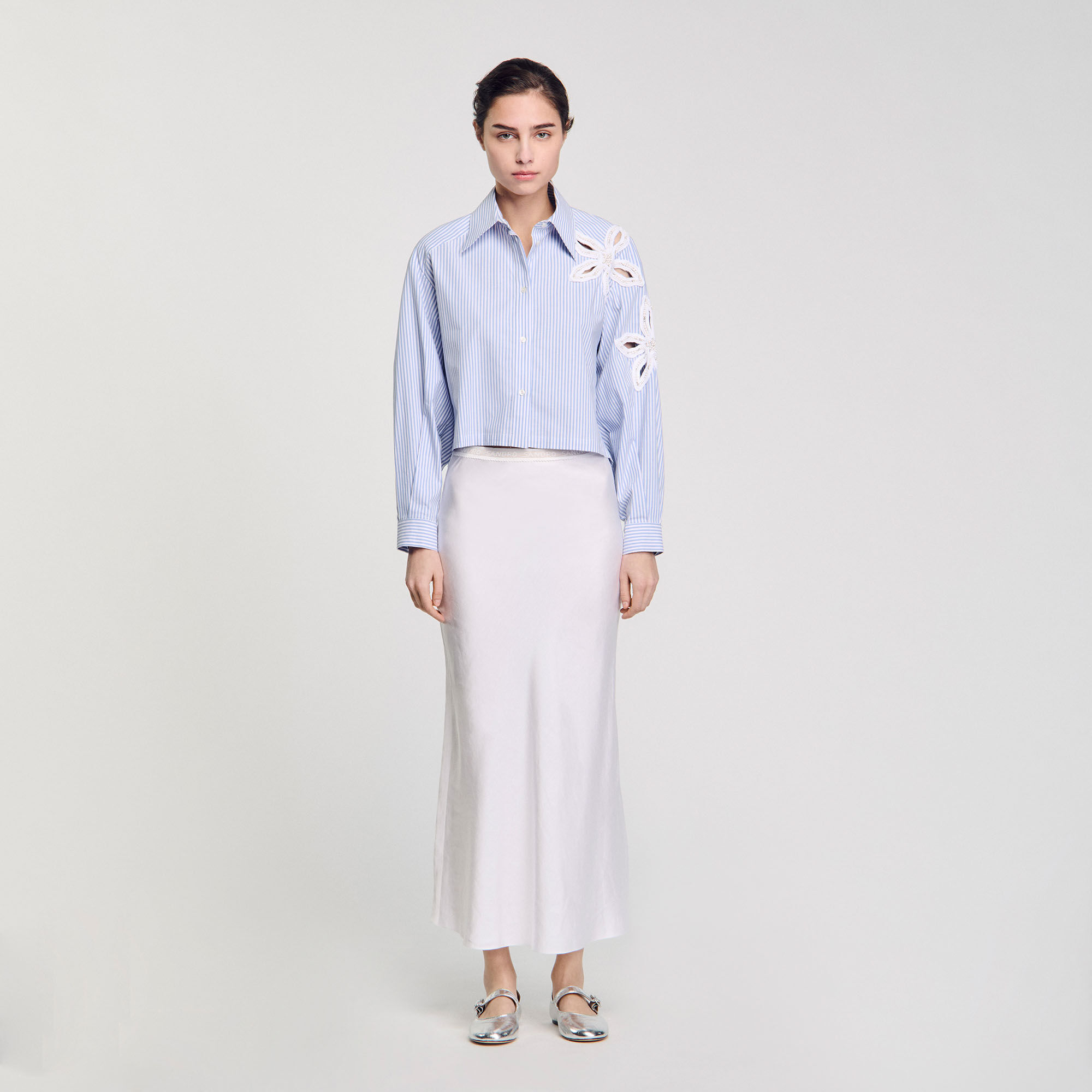 Overhemdblouse gestreept