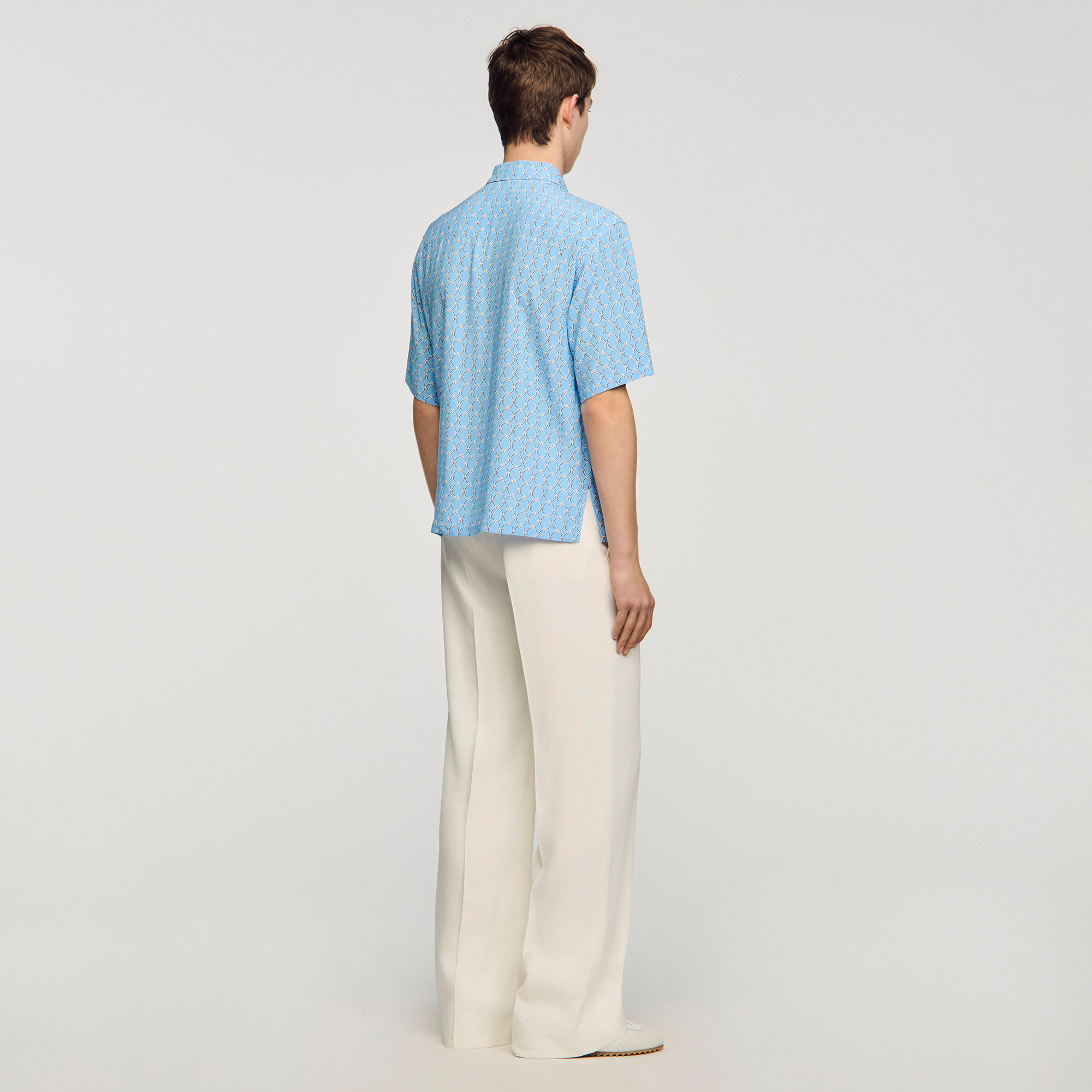 Soepel overhemd met schakelprint