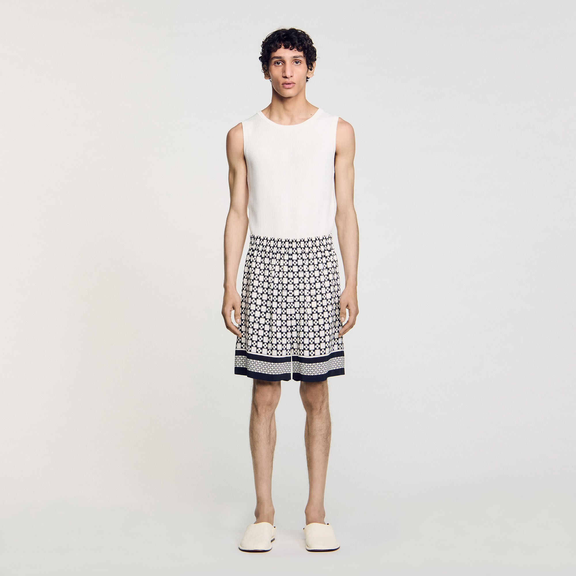 Bermuda short Square Cross print