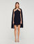 Korte jurk met cape en stras