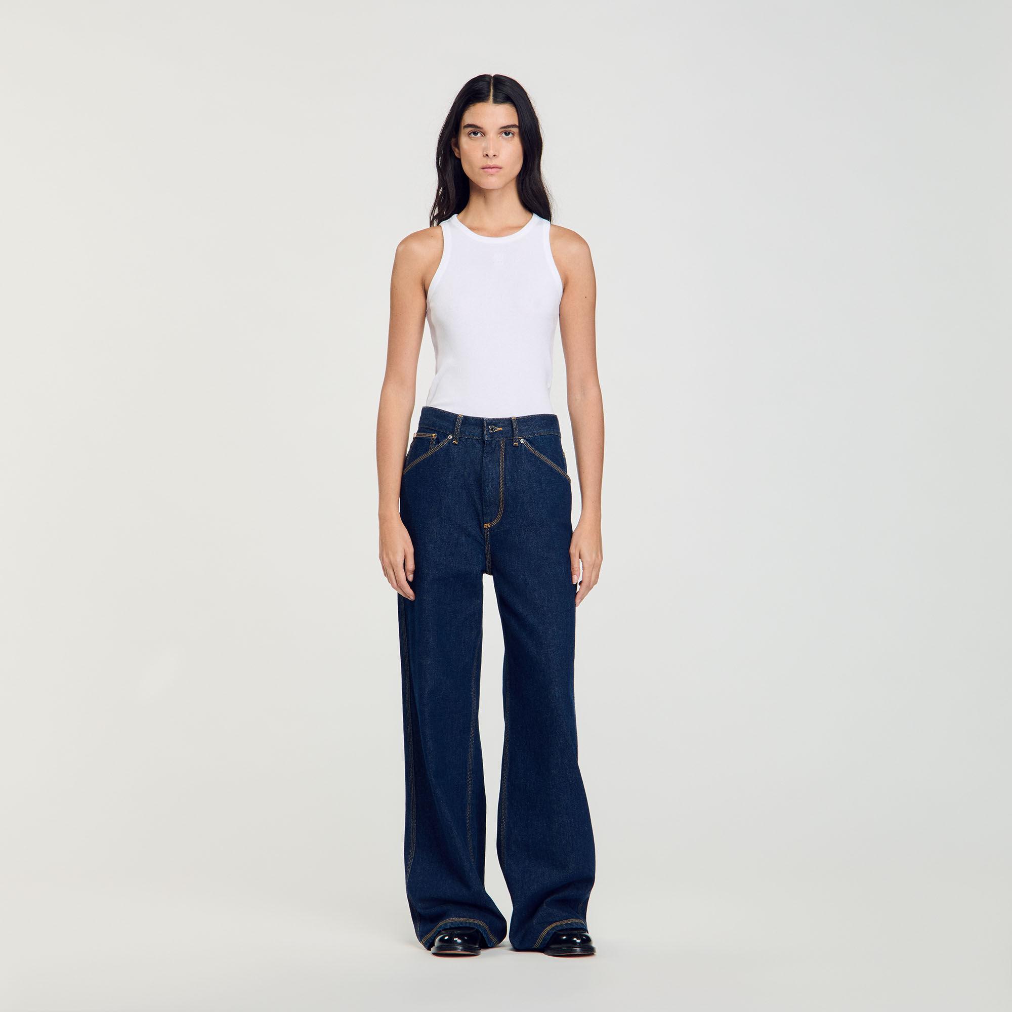 Wijdvallende flared jeans
