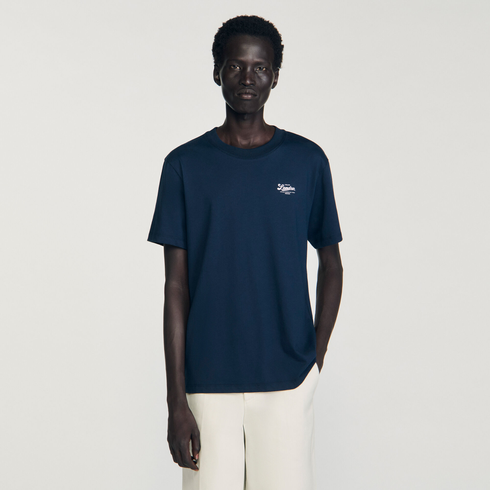 T-shirt met logo-applicatie