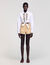 Overhemdblouse met plastron van kant
