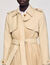 Plissé trenchcoat met riem
