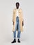 Plissé trenchcoat met riem
