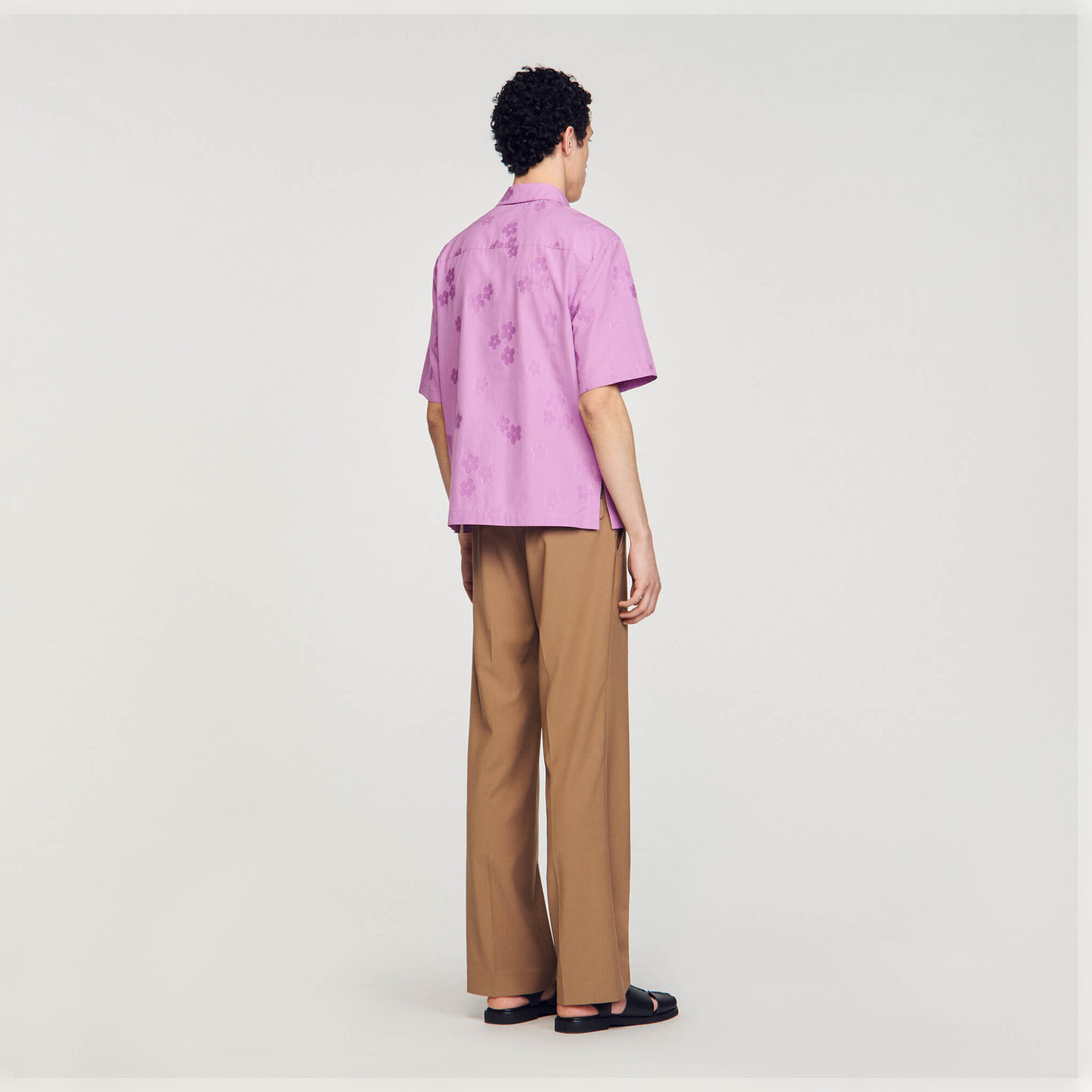 Overhemd oversized jacquard bloemmotief - Man | Sandro