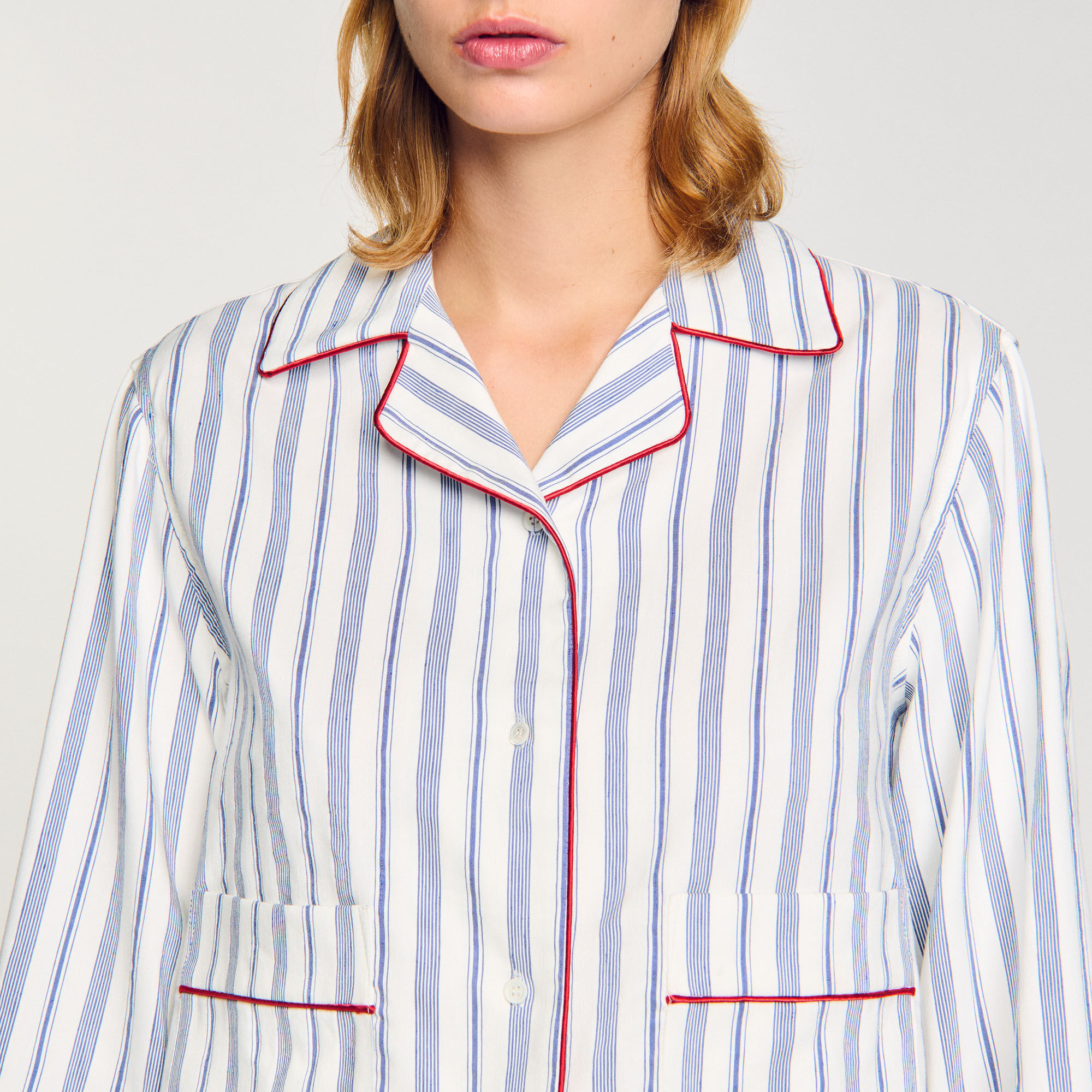 Overhemdblouse gestreept