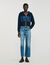 Sweatshirt gebreid en denim