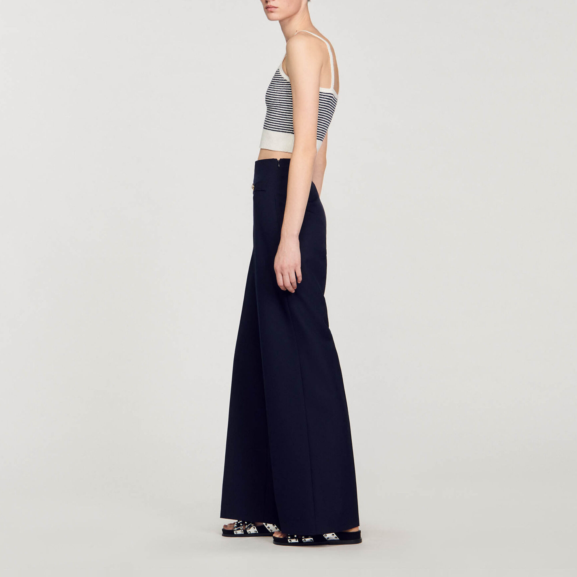 Gebreide brassière gestreept