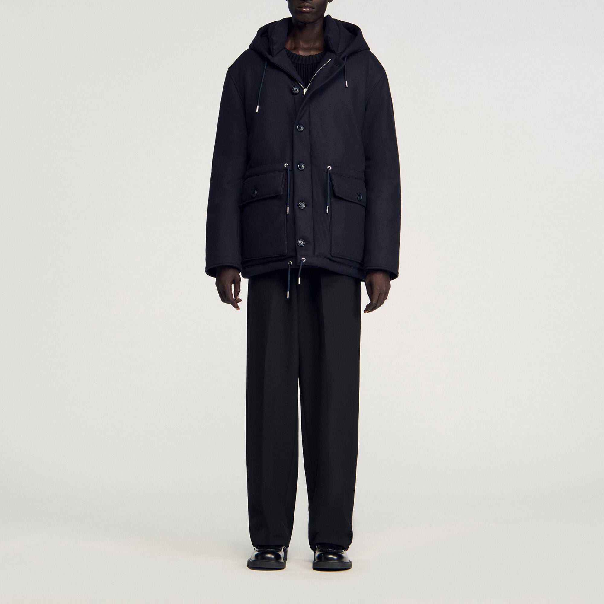 Parka jas van wol met capuchon - Man | Sandro