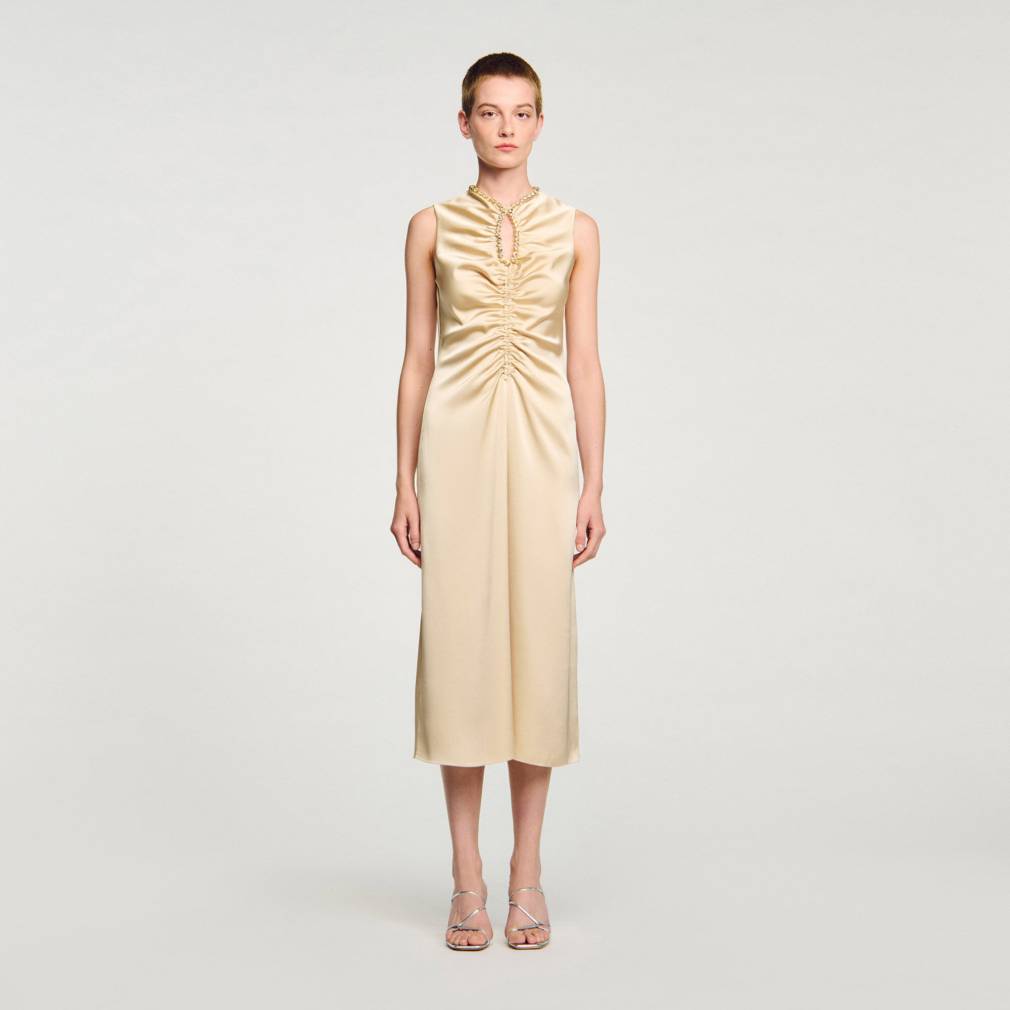 Midi jurk met stras